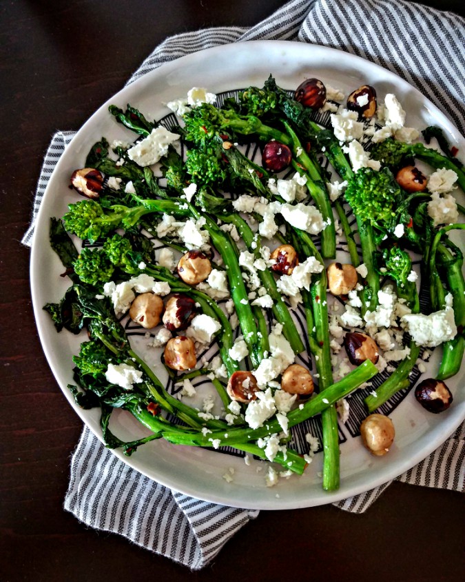 Mango & Tomato Broccoli Rabe With Hazelnuts & Feta