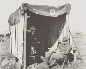 Officer's shelter on the veld