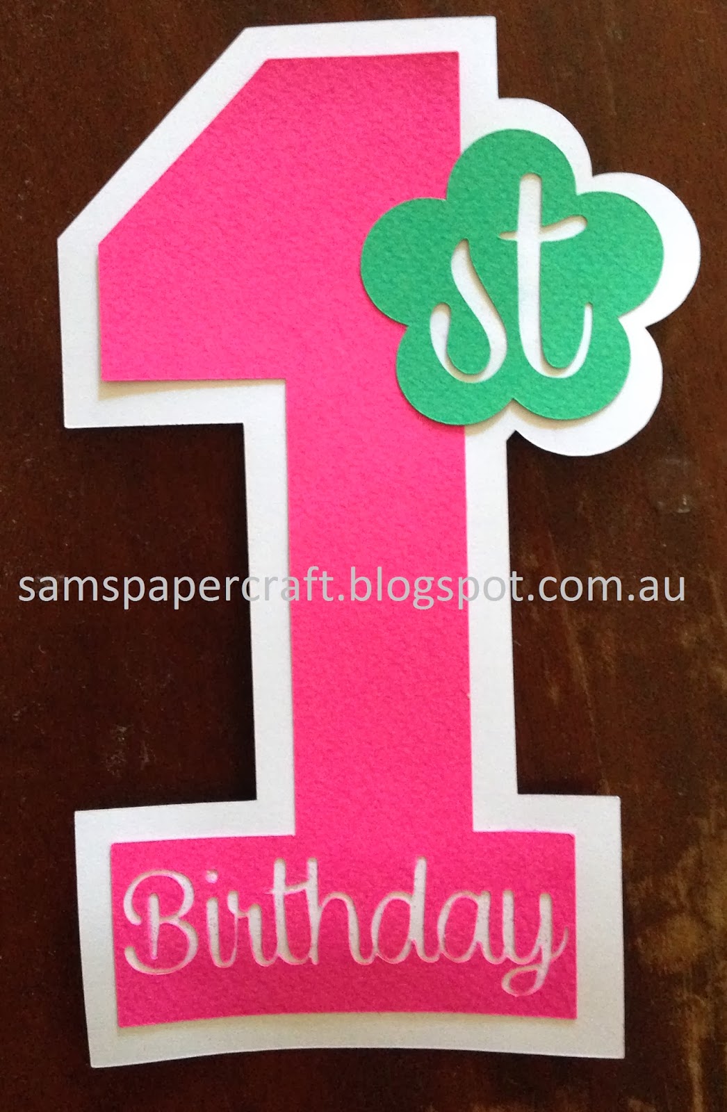 Sam's Papercraft: First Birthday Invite