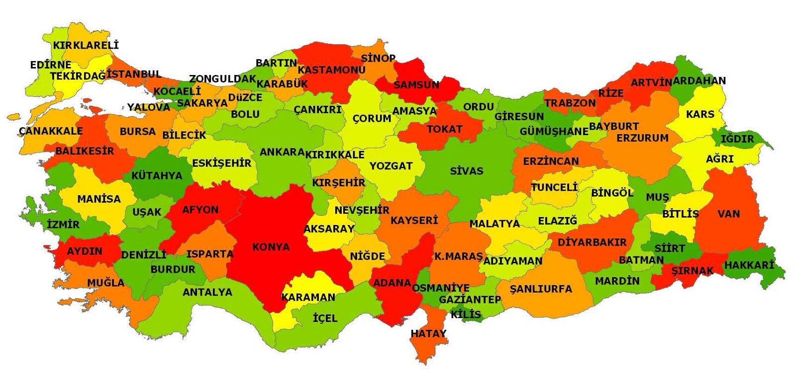 Haritas T 252 Rkiye M 252 Lki Dare Haritalar Turkiye Haritasi Turkiye ...