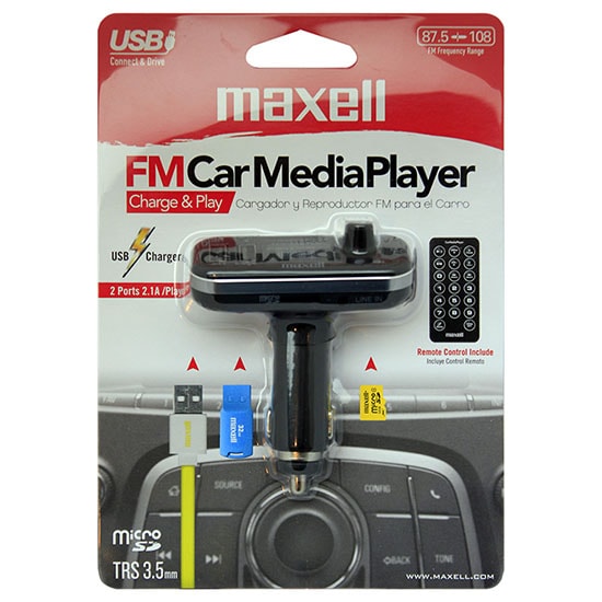 Maxell Cargador y Transmisor FM Micro SD/USB para auto S/.120