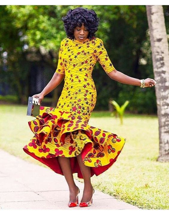 yellow ankara styles
