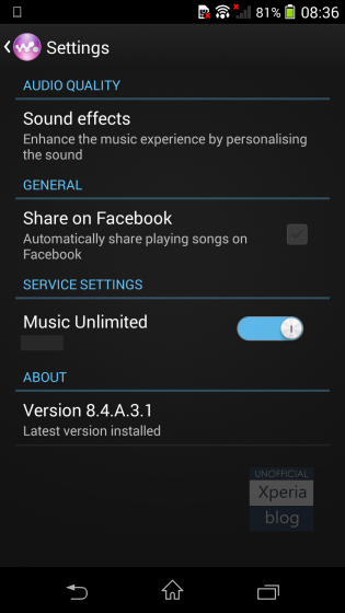 Download Walkman 8.4 ~ Pemutar Musik Xperia Walkman 4