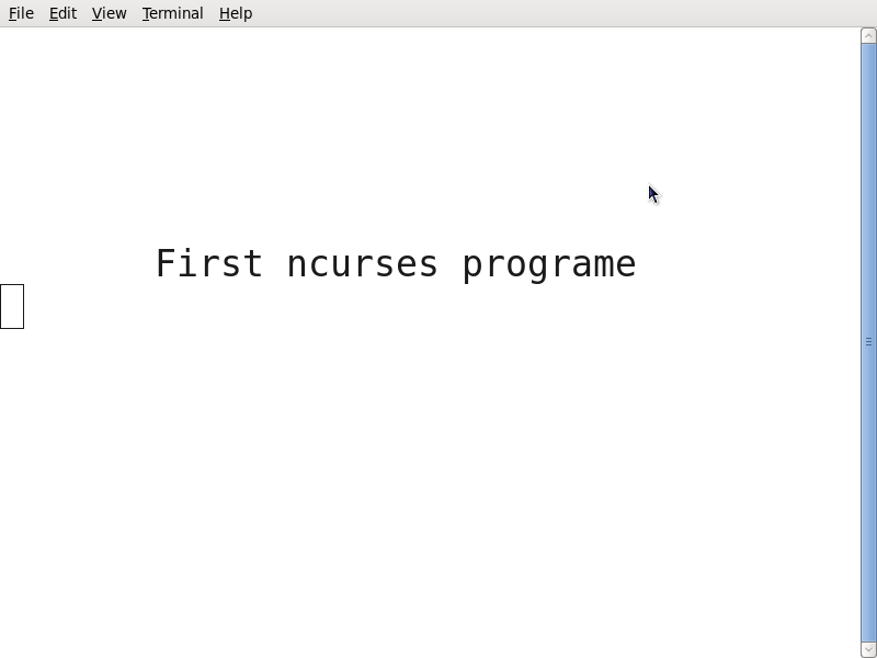 C++ for Beginners: simple ncurses program