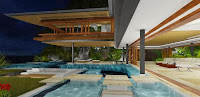The Luxury House Design With Layered One That Starts: The Horizon And Travels Across The Sea To The Island