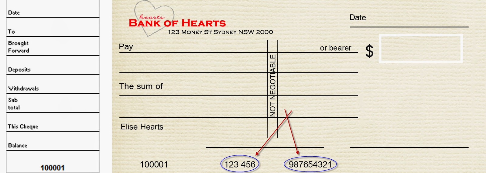 Mummy Hearts Money: The Art of Writing a Cheque