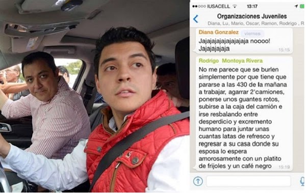 Funcionario se burla de los trabajadores de limpia: "lidiar con desperdicios y excremento para obtener un platito de frijoles" Funcionario se burla de los trabajadores de limpia: "lidiar con desperdicios y excremento para obtener un platito de frijoles"