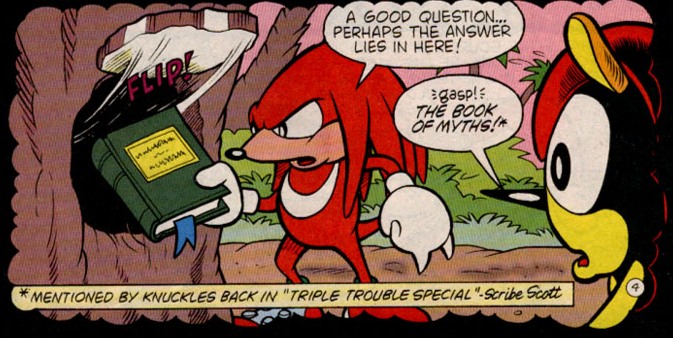 Super Sonic vs Hyper Knuckles, Mobius Encyclopaedia