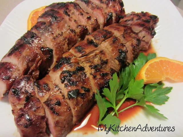 Grilled Orange Pork Tenderloin | by Renee's Kitchen Adventures