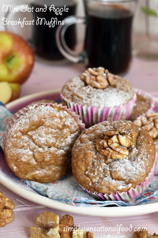 Vegan Mini Oat and Apple breakfast Muffins simply.food
