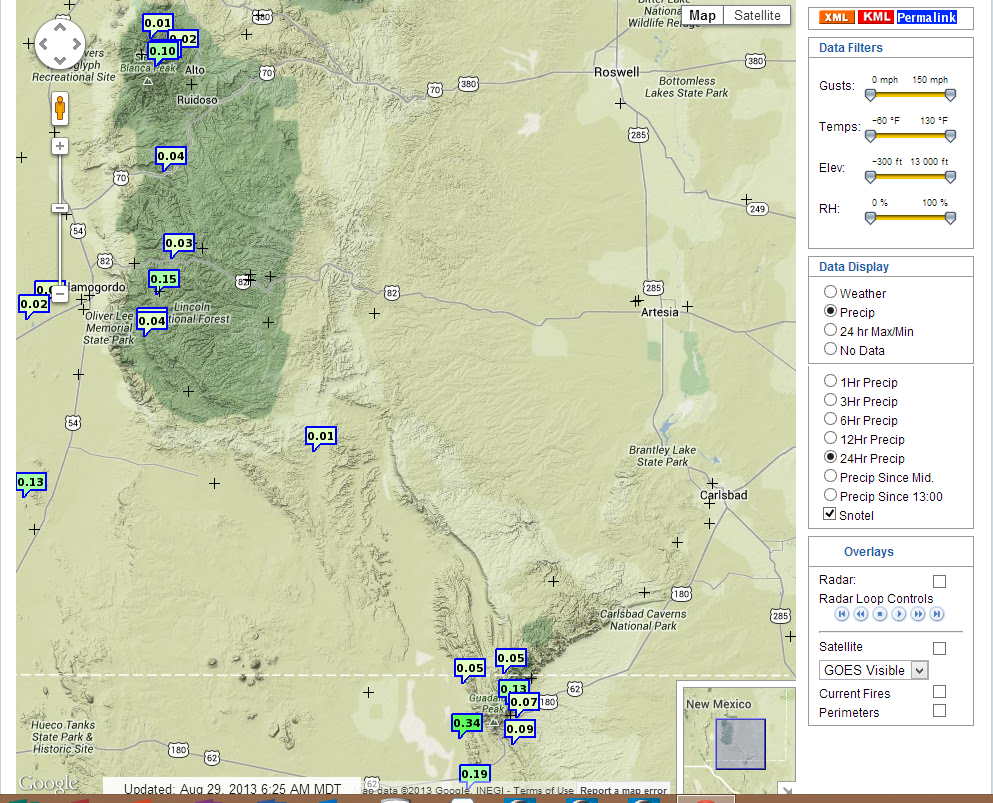 Southern New Mexico Gets Rain.