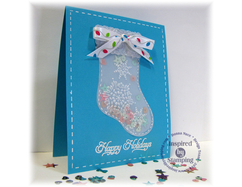 Inspired by Stamping, CraftyColonel, Build-A-Stocking Cut File, Christmas Card