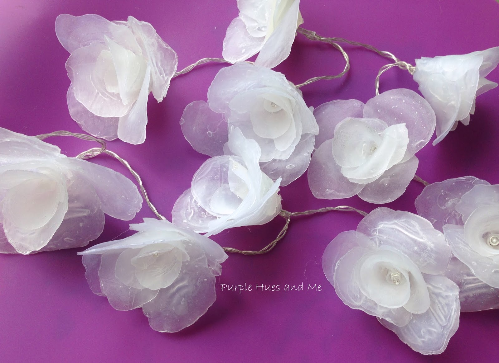 Purple Hues and Me Flowers Made of Hot Glue DIY