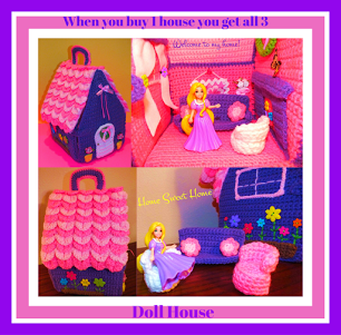 crochet doll house