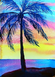 painting easy palm tropical summer giacomini mary watercolor trees ocean paint spring sunsets updates pleased instructor final ll