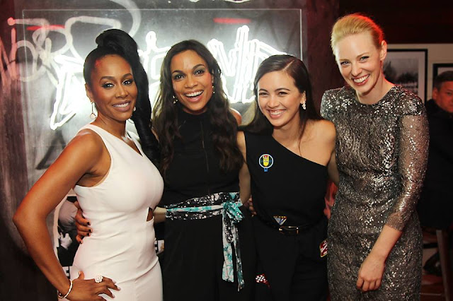 Simone Missick (Misty Knight), Rosario Dawson (Claire Temple), Jessica Henwick (Colleen Wing) and Deborah Ann Woll (Karen Page).