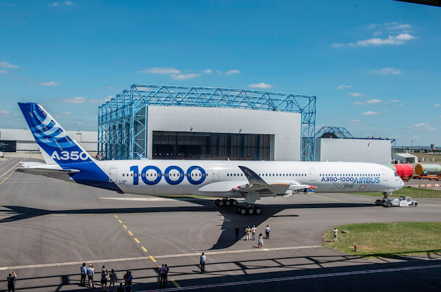a350-1000 being towed
