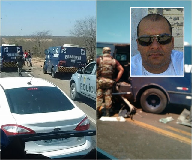 Policial Militar é morto em troca de tiros com assaltantes de carro forte
