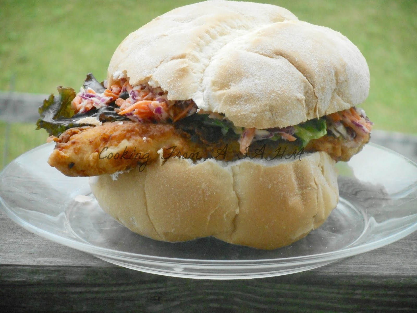 Letz Eat Buttermilk Fried Chicken Sandwiches with Homemade Coleslaw