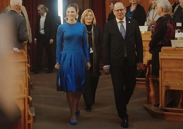 Crown Princess Victoria wore By Malene Birger pumps, carried Stella McCartney Clutch Bag. Finnish Independence