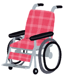 車椅子のイラスト「赤」