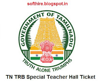 TN TRB Special Teacher Hall Ticket
