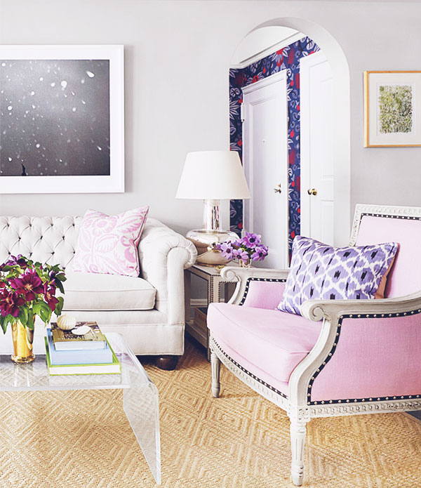 Room Of The Week: Pale Pinks, Lilacs, & Lucite