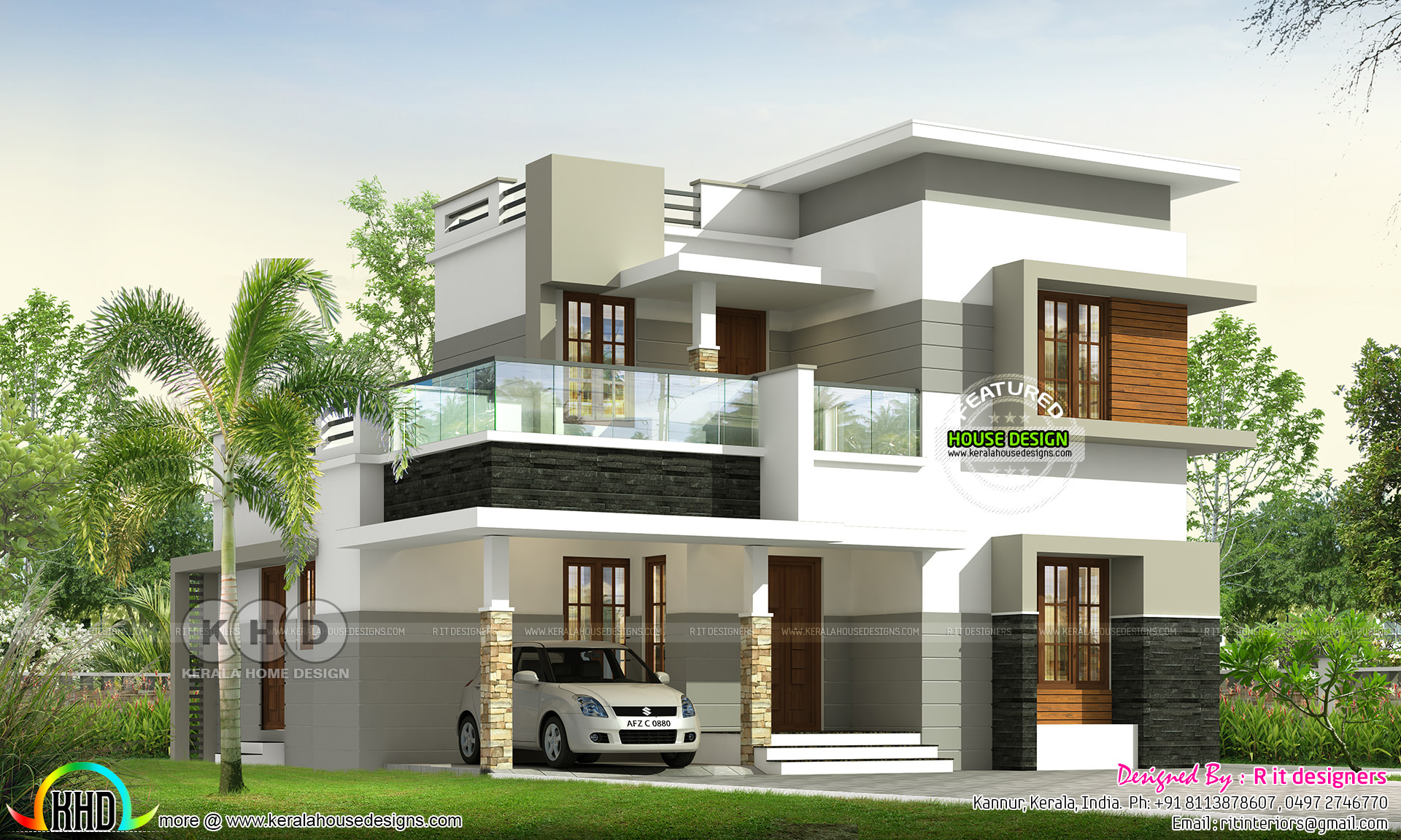 1549 Square Feet 4 Bedroom Contemporary House Plan Kerala