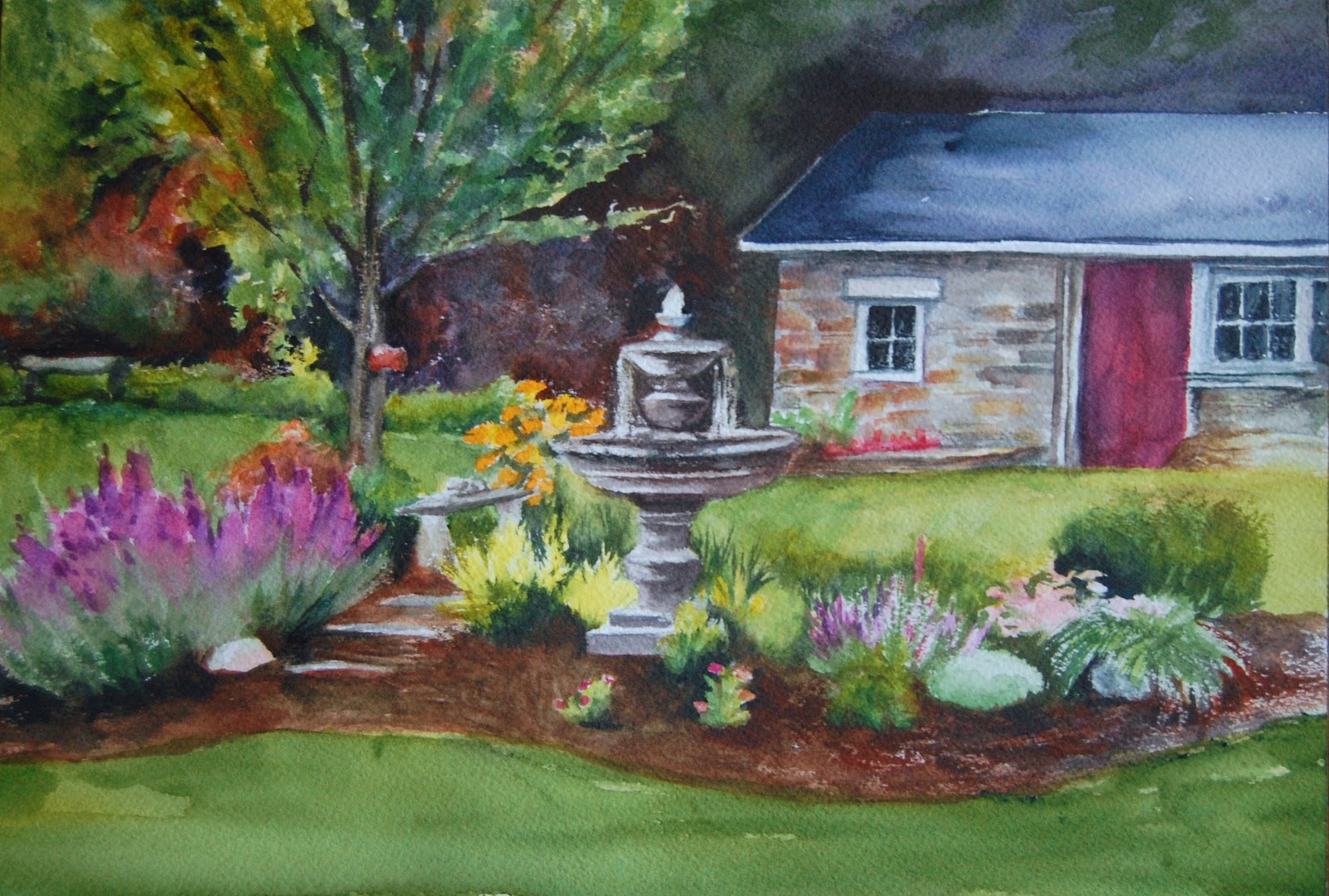 Donna Berk Barlup Watercolor Painter Beech Spring Farm, Orrtanna