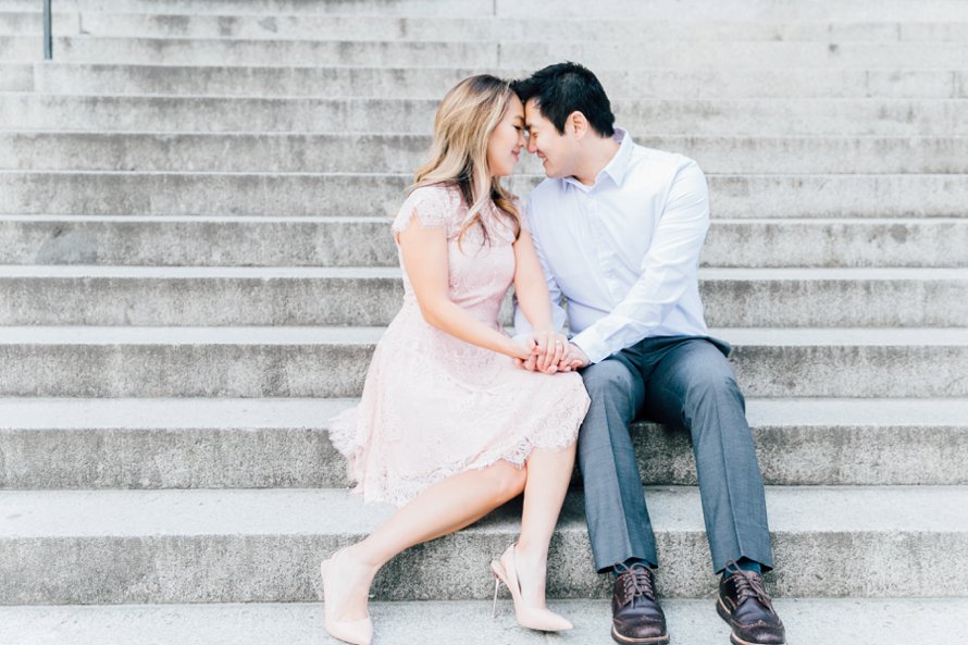 Cherry Blossom Engagement Session by Seattle Wedding Photographer Something Minted
