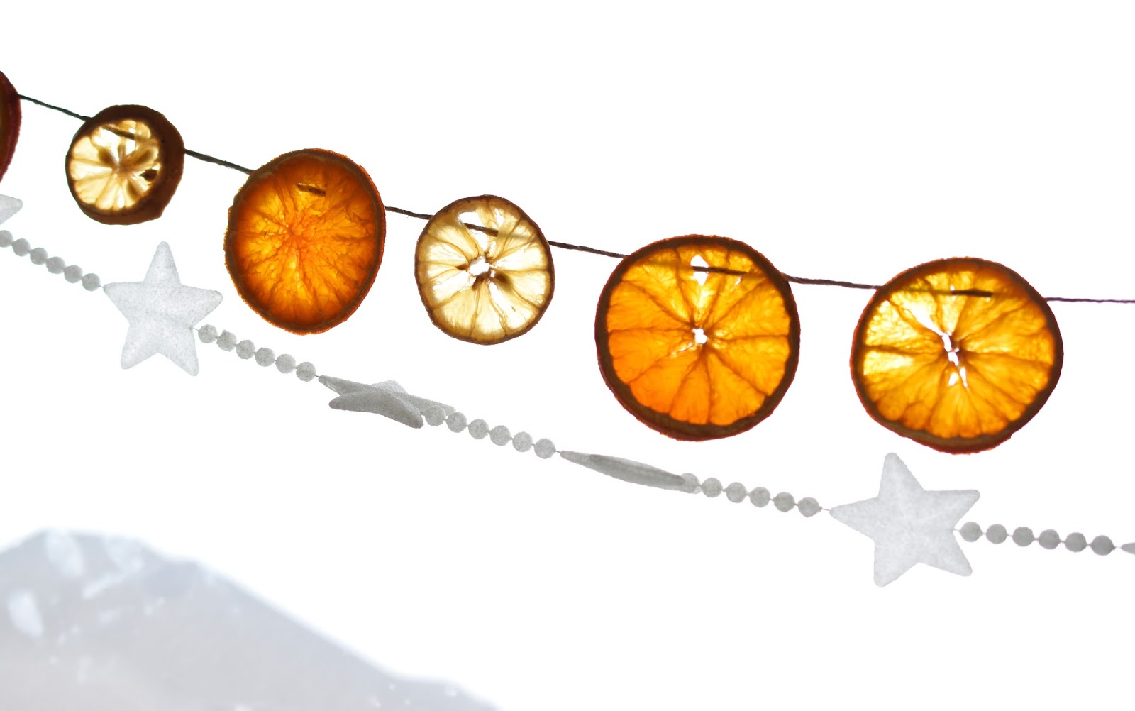 Woman in Real Life Dried Orange & Lemon Garland Tutorial How To Dry Fruit For Christmas Decor