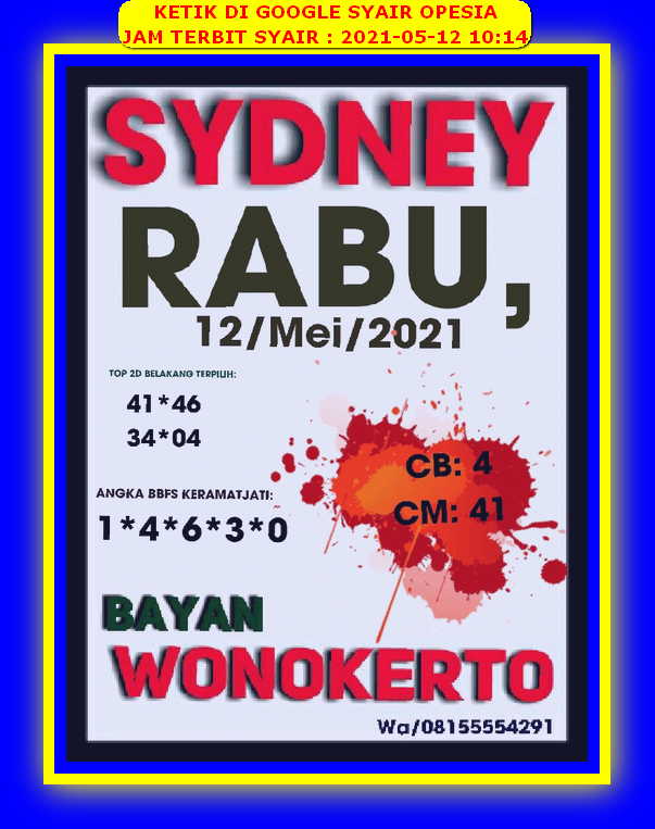 PREDIKSI SYDNEY COJEEL