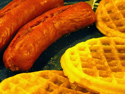 Knockwurst and Waffles