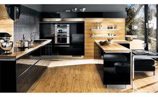 black kitchen cabinets design picture