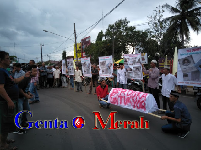 Ratusan Pemuda Gelar Aksi,Desak Polisi Usut Kasus Terbununya Sopir Pejabat Utama Lampura