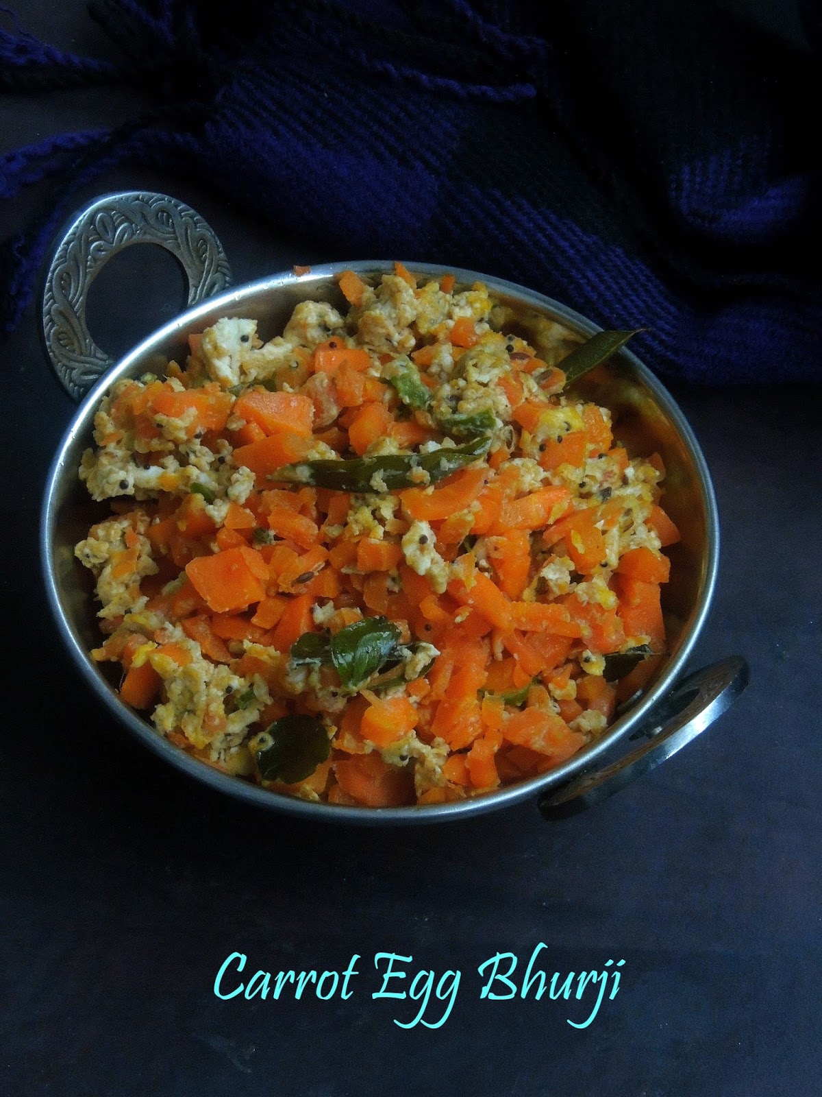 Priya's Versatile Recipes Carrot Egg Bhurji