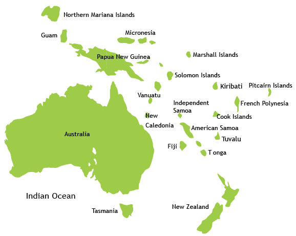 TRAVELERSGRAM: CONTINENTS REVIEW: AUSTRALASIA / OCEANIA