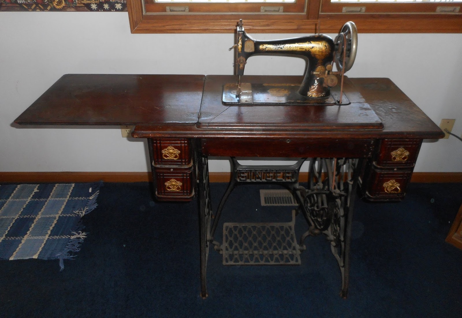 Terry's Treasures: Treadle sewing machine for sale