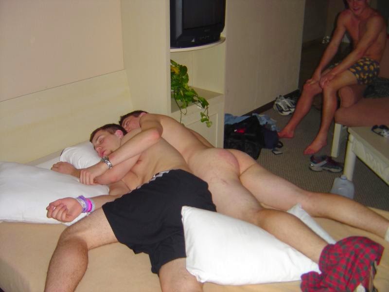 Naked Man Asleep In Bed, Sleeping, Snoring, Stubble Beard