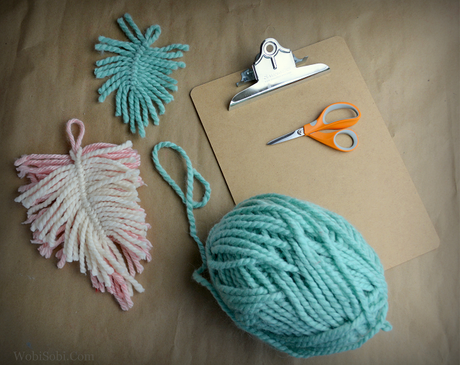 WobiSobi Yarn Feathers, DIY