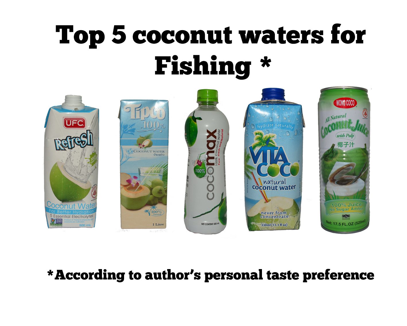 14 Coconut Waters found in Singapore that you can bring for a fishing