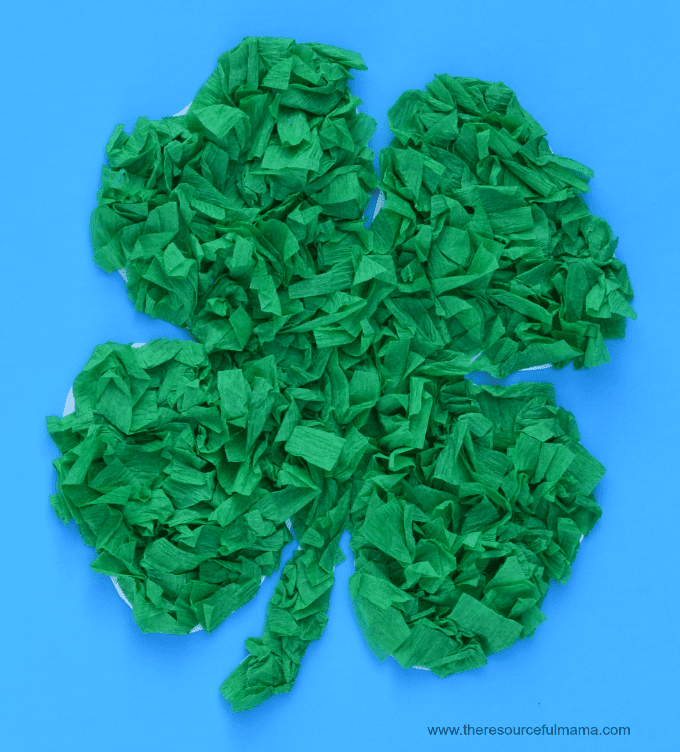Tissue Paper Four Leaf Clover Munchkins and Mayhem