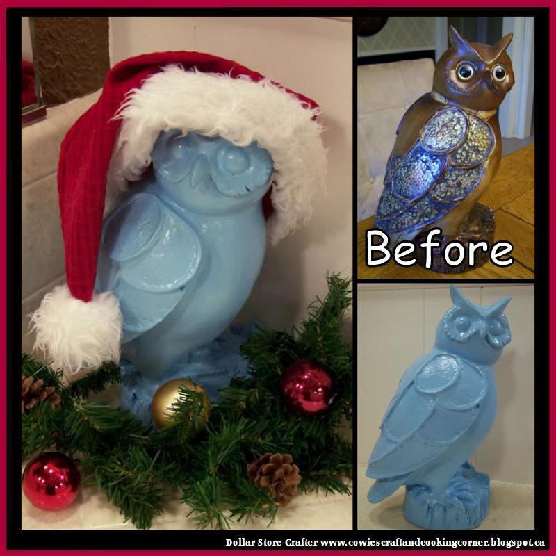 Dollar Store Crafter Spray Painted Owl