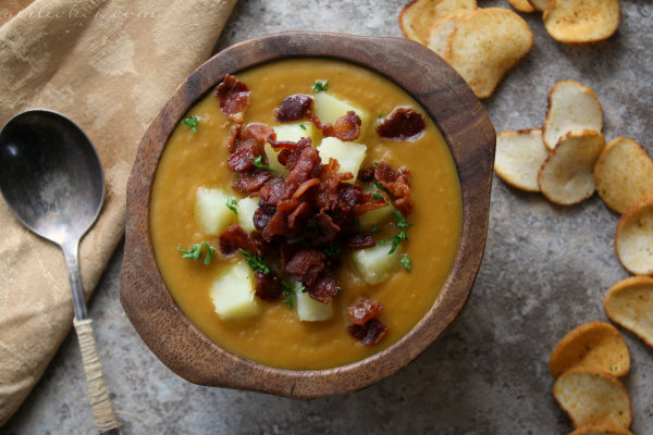 Country Split Pea Soup w/ Bacon & Potatoes