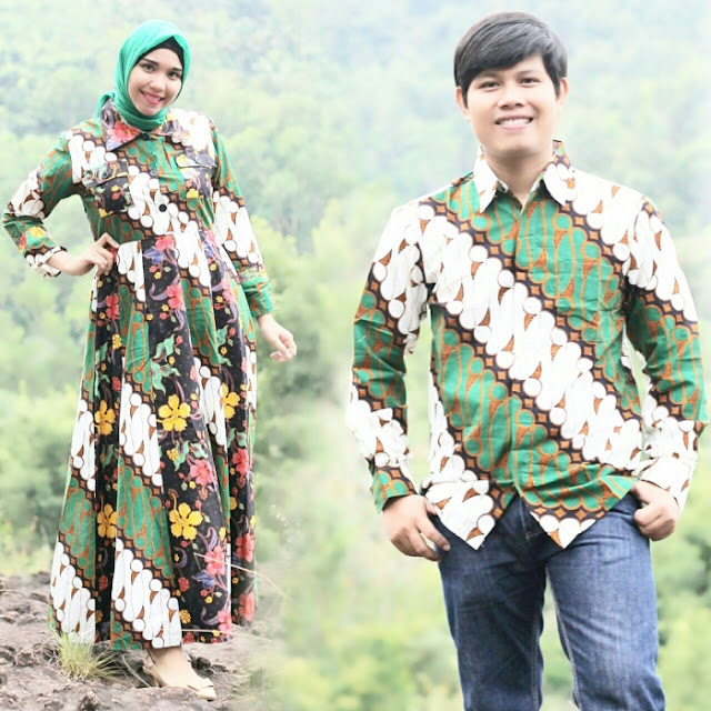37 Model Baju Batik Couple Pasangan Modern Cantik 2019 