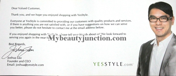 Yes Style Beauty Sampling Box unboxing, review, photos: International beauty box