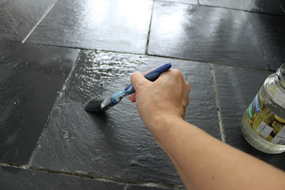 Sealing our slate kitchen floor tiles