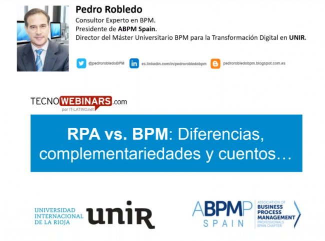 VIDEO: RPA vs. BPM: Diferencias, complementariedades y cuentos