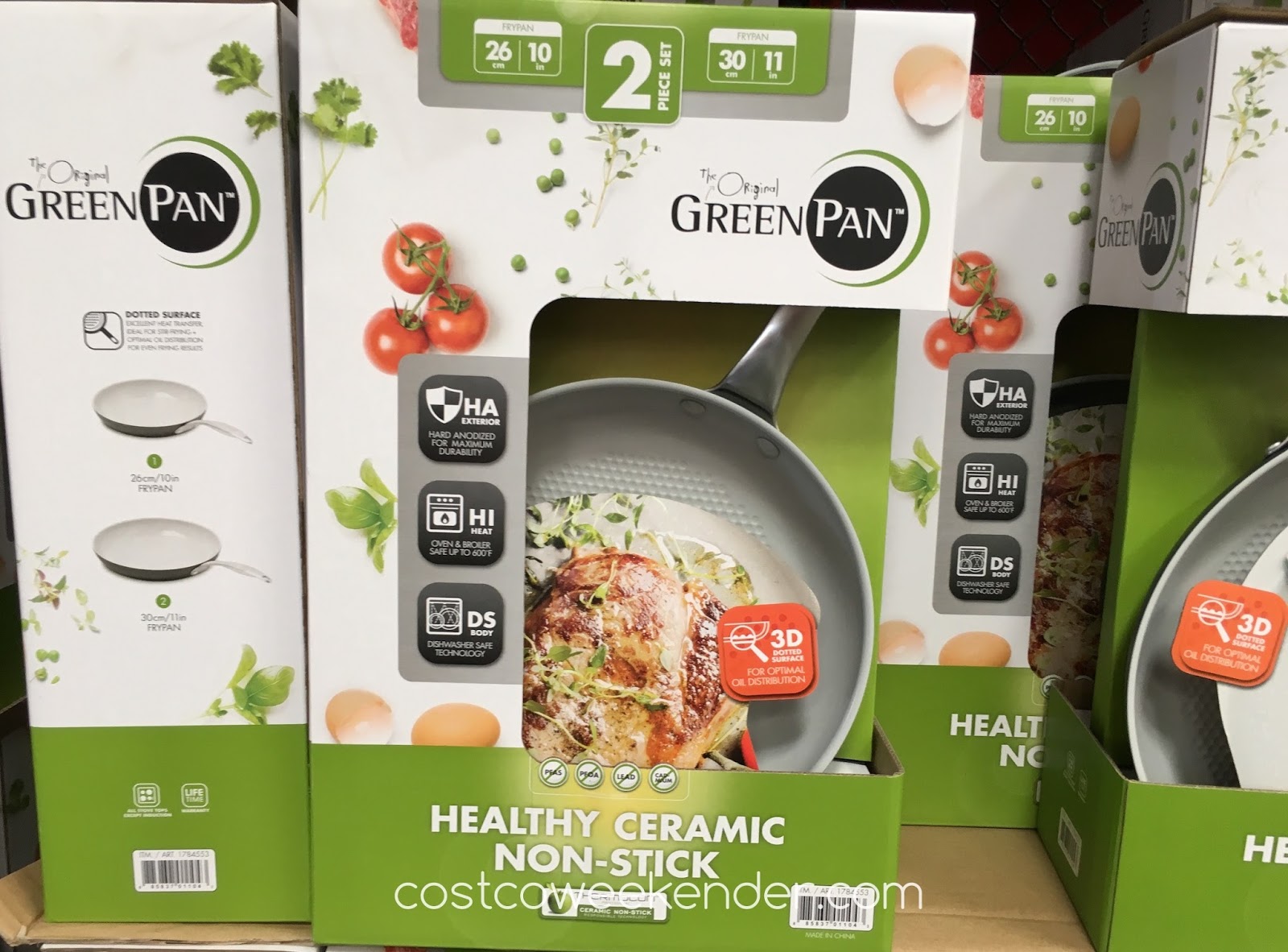 Green Pan Healthy Ceramic NonStick Skillets (2 piece set) Costco
