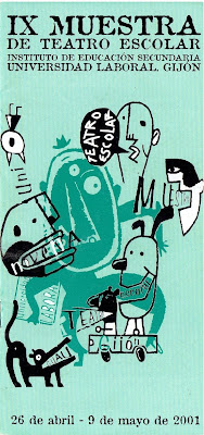 Programa de la IX Muestra de Teatro Escolar - U. Labroral de Gij�n, 2001